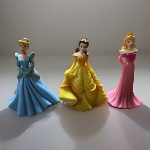 Disney Princess Mini Figures Lot Cinderella Belle Aurora Has to 2008 PVC